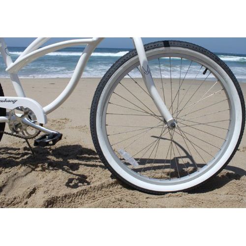  Firmstrong Urban Lady Alloy Single Speed Beach Cruiser Bicycle, 26-Inch, White