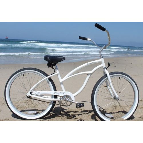  Firmstrong Urban Lady Alloy Single Speed Beach Cruiser Bicycle, 26-Inch, White