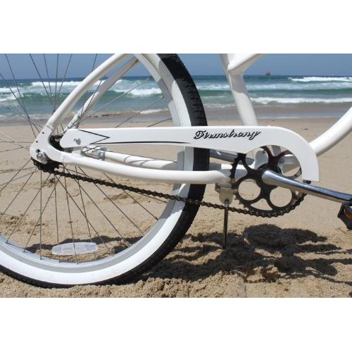  Firmstrong Urban Lady Alloy Single Speed Beach Cruiser Bicycle, 26-Inch, White