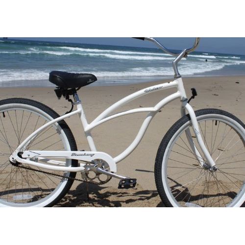  Firmstrong Urban Lady Alloy Single Speed Beach Cruiser Bicycle, 26-Inch, White