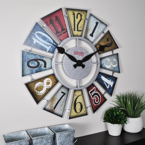  FirsTime 99681 Numeral Windmill Wall Clock, Multicolor