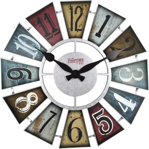  FirsTime 99681 Numeral Windmill Wall Clock, Multicolor