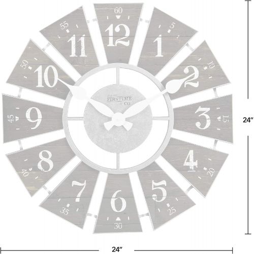  FirsTime 99681 Numeral Windmill Wall Clock, Multicolor