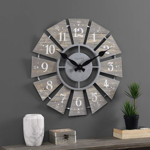  FirsTime 99681 Numeral Windmill Wall Clock, Multicolor