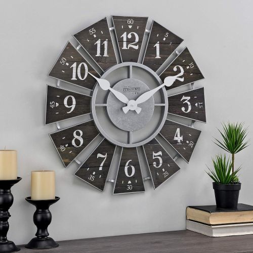  FirsTime 99681 Numeral Windmill Wall Clock, Multicolor