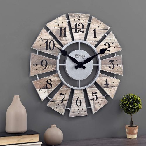  FirsTime 99681 Numeral Windmill Wall Clock, Multicolor