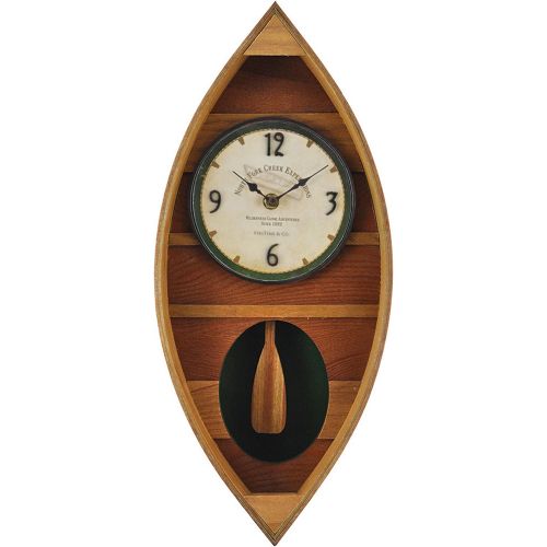  FirsTime Wood Canoe Pendulum Clock