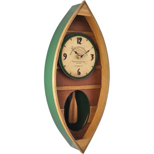  FirsTime Wood Canoe Pendulum Clock