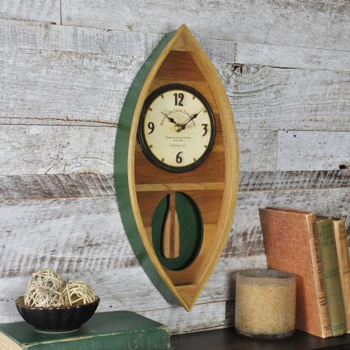  FirsTime Wood Canoe Pendulum Clock