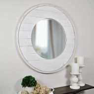 FirsTime & Co. Ellison Shiplap Accent Wall Mirror, 27, Aged White