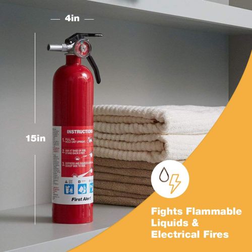  First Alert Fire Extinguisher | Standard HomeFireExtinguisher, Red, 1038789