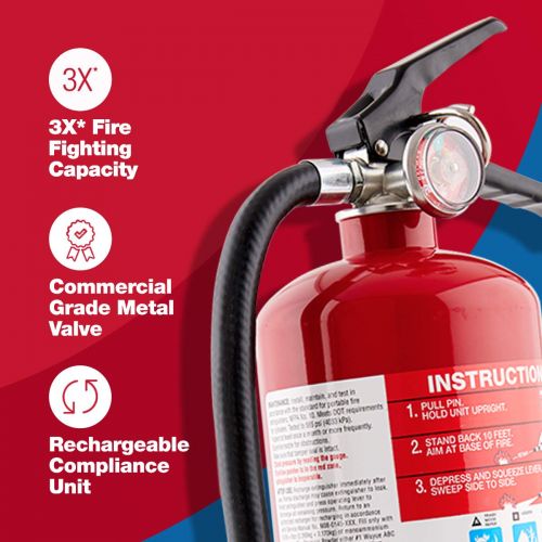  First Alert Fire Extinguisher | Professional FireExtinguisher, Red, 5 lb, PRO5