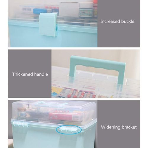  First aid kit LCSHAN Medicine Box Household Multi-Layer Storage Medical Environmental Protection (Color : Gray)