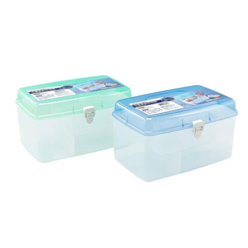  First aid kit LCSHAN Plastic Household Medicine Box Family Should Be Emergency Storage Portable (Color : Green)