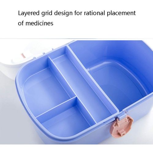  First aid kit LCSHAN Household Medicine Box Plastic Large Capacity Layered Classification Portable Ultra Light (Color : Brown)