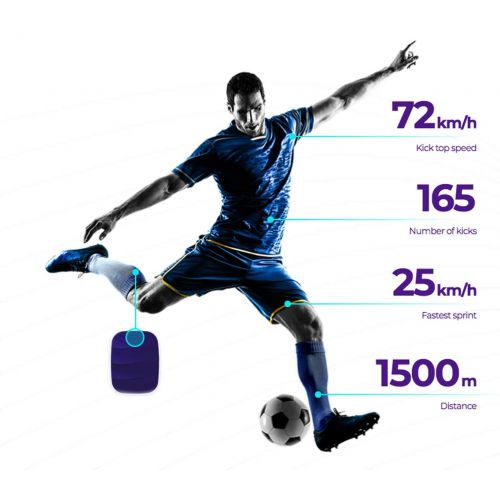  First11 Soccer Tracker Advanced Training System (2 Sensors) Track Activity Data and Stats with Player iPhone and Android App | Skill Trainers for All Players