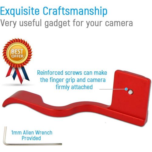  First2savvv Metal Thumbs Up Grip Thumbs Up Grip Hand Grip Compatible with Camera Fujifilm X-T200 X-T100 (red)