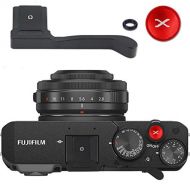 First2savvv Metal Thumbs Up Grip Hand Grip + Shutter Release Button Compatible with Camera Fujifilm Fuji X-E4 X-E3 XE4 XE3 (Black)