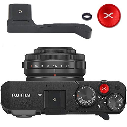  First2savvv Metal Thumbs Up Grip Hand Grip + Shutter Release Button Compatible with Camera Fujifilm Fuji X-E4 X-E3 XE4 XE3 (Black)