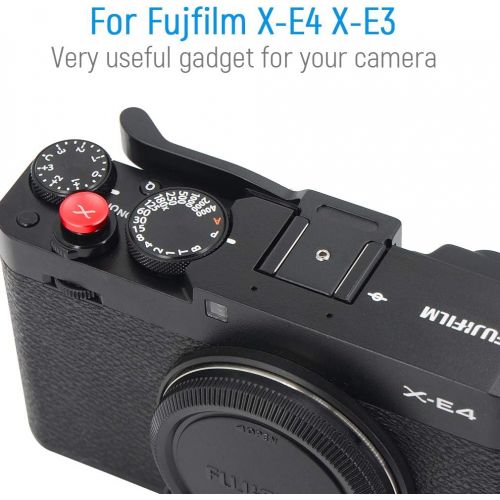  First2savvv Metal Thumbs Up Grip Hand Grip + Shutter Release Button Compatible with Camera Fujifilm Fuji X-E4 X-E3 XE4 XE3 (Black)