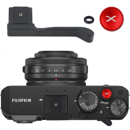  First2savvv Metal Thumbs Up Grip Hand Grip + Shutter Release Button Compatible with Camera Fujifilm Fuji X-E4 X-E3 XE4 XE3 (Black)