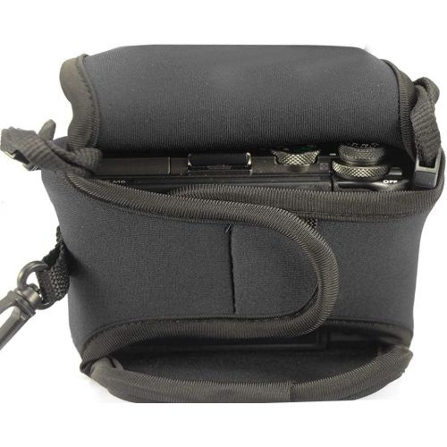  First2savvv Neoprene Camera Case Bag for Fuji Fujifilm X-T200 XT200 15-45mm BX-XT200-Black