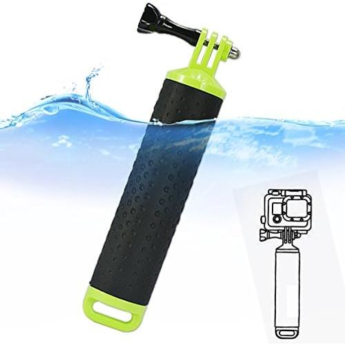  First2savvv GO-FLB-D06 Green Waterproof Floating Hand Grip (Diving Monopod & Selfie Stick) Compatible with GoPro Hero 4 Session, Hero 6 5 2 3 3+ 4 Xiaoming Ying SJ4000 SJ5000