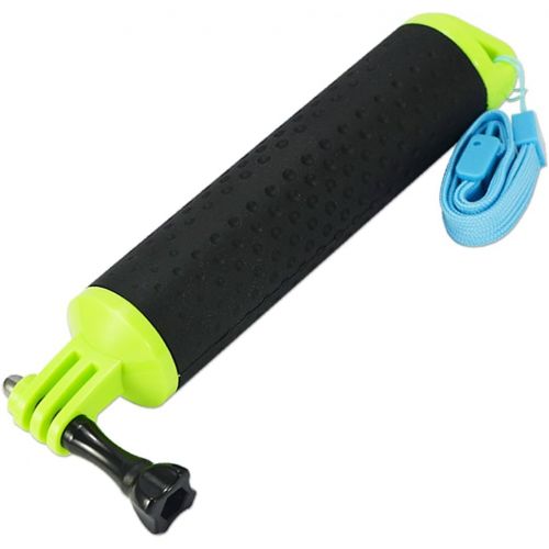  First2savvv GO-FLB-D06 Green Waterproof Floating Hand Grip (Diving Monopod & Selfie Stick) Compatible with GoPro Hero 4 Session, Hero 6 5 2 3 3+ 4 Xiaoming Ying SJ4000 SJ5000 + Spa