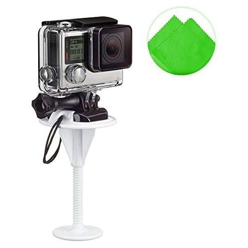  First2savvv GO-CLB-A05 white Bodyboard Surfboard Mount adapter for GoPro Hero 6 Hero 5 Hero Camera 4 3+ 3 2 HERO4 Session sj4000 sj5000 Xiaomi yi + Cleaning cloth