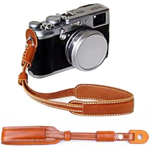  First2savvv XJPT-X20-D09 Brown Leather Half Camera Case Bag Cover base for Fuji FujiFilm Finepix X20.X10 + Brown camera strap