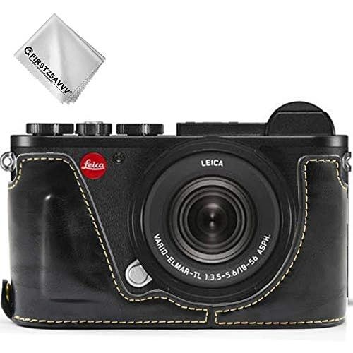  First2savvv Leather Half Camera Case Bag Cover Base for Leica CL+ Cleaning Cloth XJD-Leica CL-D01