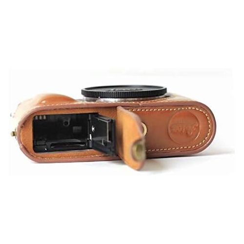  First2savvv Leather Half Camera Case Bag Cover Base for Leica CL+ Cleaning Cloth XJD-Leica CL-D09