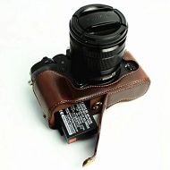 First2savvv XJD-XT1-D10 dark Brown Leather Half Camera Case Bag Cover base for FUJIFILM X-T1 XT1