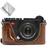 First2savvv Leather Half Camera Case Bag Cover Base for Leica CL+ Cleaning Cloth XJD-Leica CL-D10