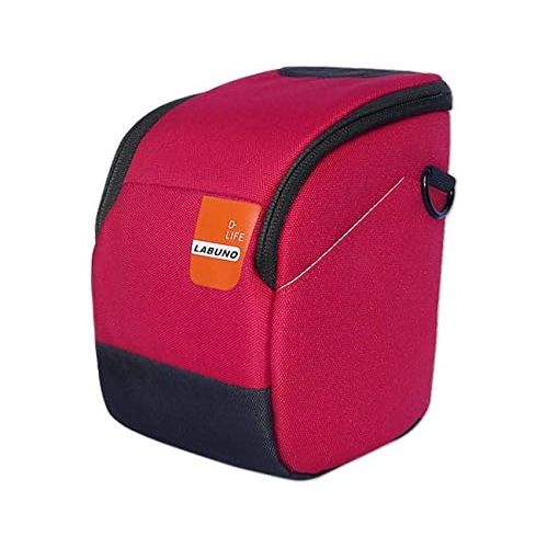  First2savvv BDV0702 anti-shock red Nylon camera case bag for Canon PowerShot SX420 . SX410 . EOS M10 . EOS M3. G1X Mark II . G3X + SD card reader