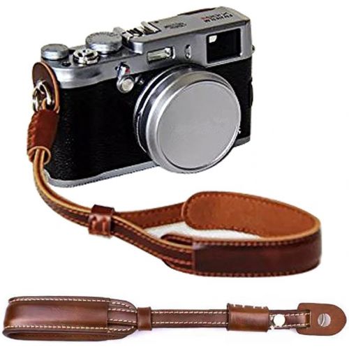  First2savvv XJPT-X20-D10 dark Brown Leather Half Camera Case Bag Cover base for Fuji FujiFilm Finepix X20.X10 + dark Brown camera strap