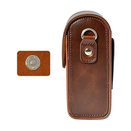  First2savvv dark brown premium quality genuine leather camera case pouch bag with shoulder strap for Canon PowerShot SX270 HS PowerShot SX280 HS SAMSUNG WB850F WB150F WB150 WB750 W