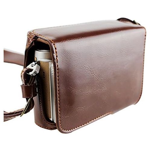  First2savvv Full Body Precise Fit PU Leather Digital Camera case Bag Cover with Should Strap for Olympus Pen E-PL10 E-PL9 with 14-42mm F3.5-5.6 Lens + Cleaning Cloth XJD-EPL9-HH10