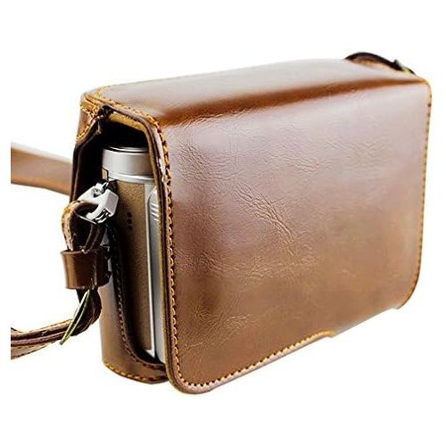  First2savvv Full Body Precise Fit PU Leather Digital Camera case Bag Cover with Should Strap for Olympus Pen E-PL10 E-PL9 with 14-42mm F3.5-5.6 Lens + Cleaning Cloth XJD-EPL9-HH09