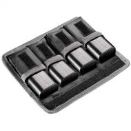 First2savvv DSLR Battery Case Holder Storage Bag (4 Pocket) for AA/AAA Battery and Canon LP-E6 LP-E8 LP-E10 LP-E12, Nikon EN-EL14 EN-EL15, Sony NP-FW50 NP-F550 NP-FM500H etc