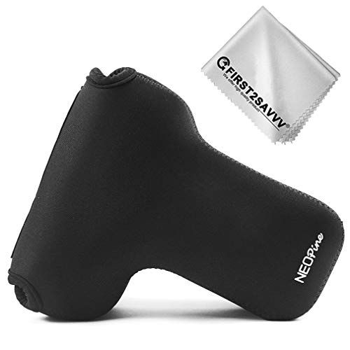  First2savvv Neoprene Camera Case Bag for Canon EOS Rebel T7 T7i T100 SL3 SL2 SL1 T6 T6S T6i T5 T5i T3i T3 T4i T2i T1i XS XSi XT with 18-135mm Lens QSL-SLRS-C-C01