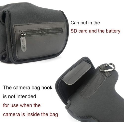  First2savvv Neoprene Camera Case Bag for Canon EOS Rebel T7 T7i T100 SL3 SL2 SL1 T6 T6S T6i T5 T5i T3i T3 T4i T2i T1i XS XSi XT with 18-135mm Lens QSL-SLRS-C-C01