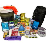 FirstAidGlobal.com Wilderness Survival Bucket with Food & Water for 2 Persons