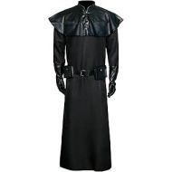 FirstCos Plague Doctor Costume for Adults Halloween Clothing Black Cloak Steampunk Fancy Dress Renaissance Priest Outift