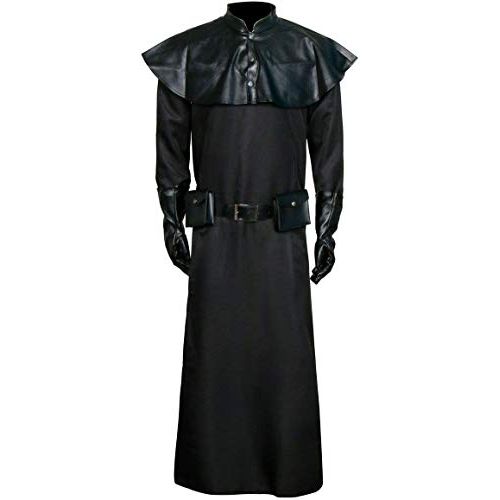  할로윈 용품FirstCos Plague Doctor Costume for Adults Halloween Clothing Black Cloak Steampunk Fancy Dress Renaissance Priest Outift