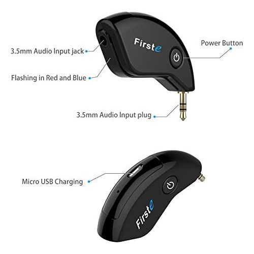  [아마존베스트]-Service-Informationen FirstE Portable Wireless Bluetooth Transmitter Connects to TV and 3.5mm Aux Audio Devices