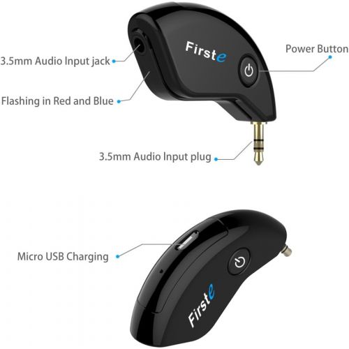  [아마존베스트]-Service-Informationen FirstE Portable Wireless Bluetooth Transmitter Connects to TV and 3.5mm Aux Audio Devices