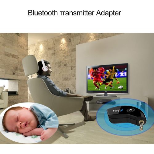  [아마존베스트]-Service-Informationen FirstE Portable Wireless Bluetooth Transmitter Connects to TV and 3.5mm Aux Audio Devices