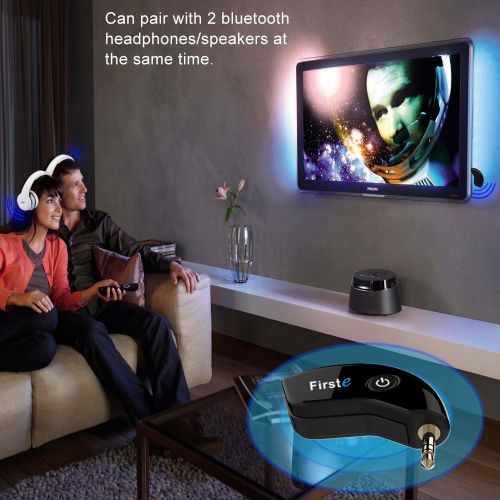  [아마존베스트]-Service-Informationen FirstE Portable Wireless Bluetooth Transmitter Connects to TV and 3.5mm Aux Audio Devices