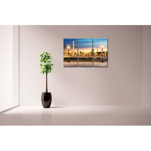  Firstwallart First Wall Art - Lamp Post Near The Fountain Wall Art Painting Pictures Print On Canvas City The Picture For Home Modern Decoration